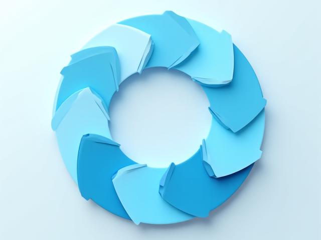 リスクマネジメントの5つのステップを示す循環図。リスク特定、評価、対応策策定、実行・モニタリング、見直し・改善が時計回りに並ぶ。